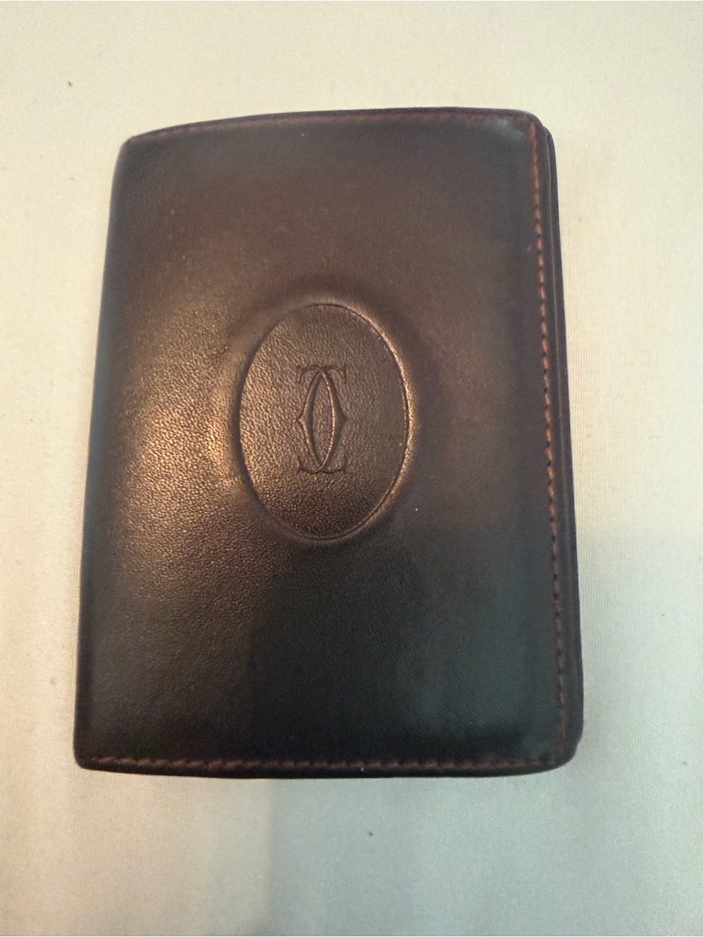 Mens Leather Bifold Wallet Burgundy Vintage